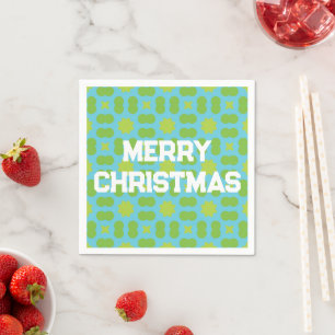 Serviette En Papier Motif de Noël géométrique - Personnalisé