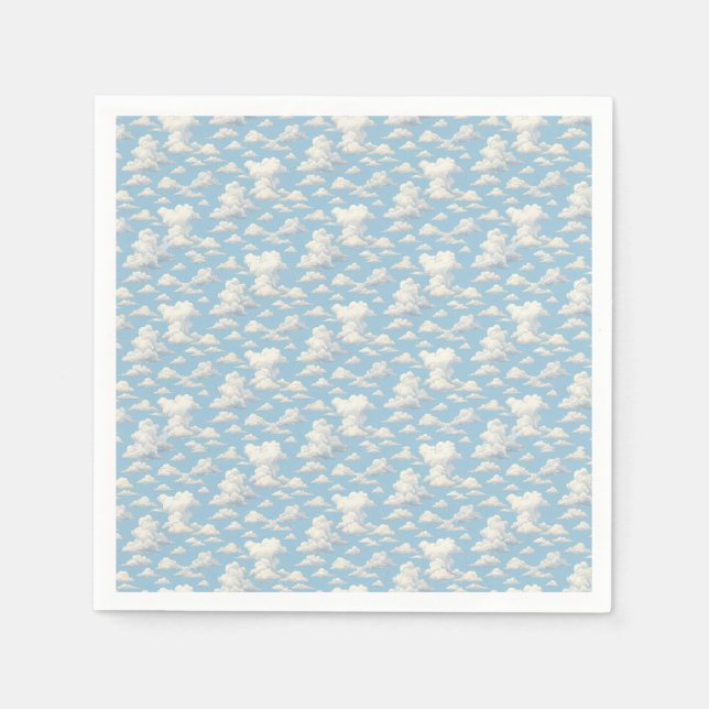 Serviette En Papier Motif de nuage  (Devant)