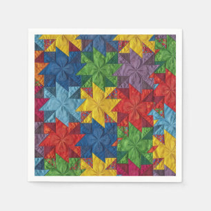 Serviette En Papier Motif de patchwork à pinwheel
