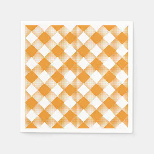 Serviette En Papier Motif de pays de chute à plaid jaune