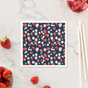 Serviette En Papier Motif de petites fleurs heureuses
