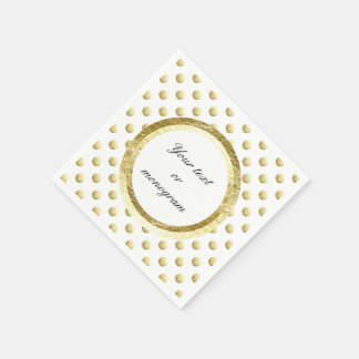 Serviette En Papier Motif de points amusants en faux or