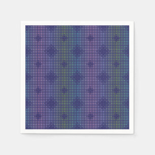Serviette En Papier Motif de points holographiques Iridescente