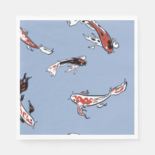 Serviette En Papier Motif de poisson Koi Carp