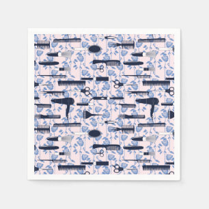 Serviette En Papier Motif de rose de bleu de soin de beauté