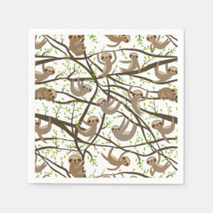 Serviette En Papier Motif de sourire de paresse