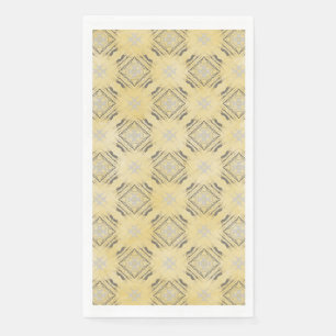 Serviette En Papier Motif de tableau de bord gris jaune et argent