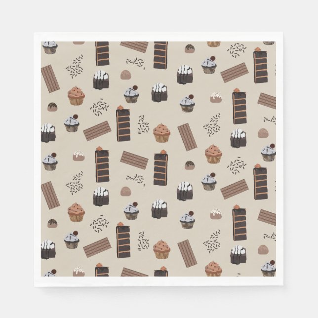 Serviette En Papier Motif de thème chocolat (Devant)