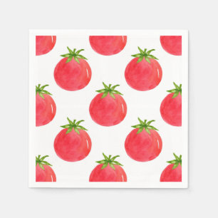Serviette En Papier Motif de tomate aquarelle  
