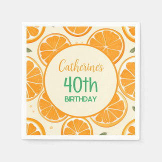 Serviette En Papier Motif de tranche d'orange fraîche – Fruit d'agrume