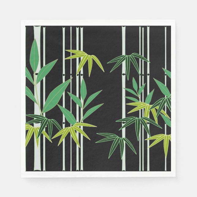 Serviette En Papier Motif décoratif en bambou (Devant)