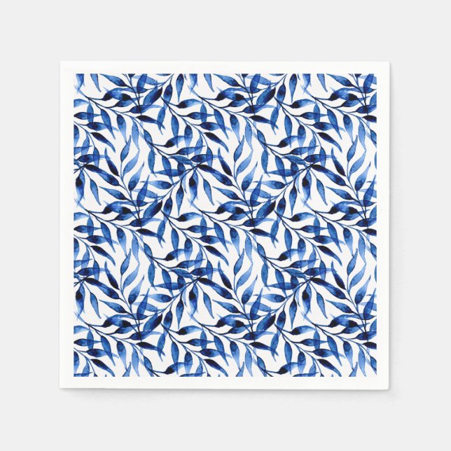 Serviette En Papier Motif d'encre d'aquarelle peinte à la main (Devant)