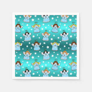 Serviette En Papier Motif des anges célestes de Noël