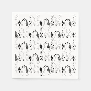 Serviette En Papier Motif des boutons de chat