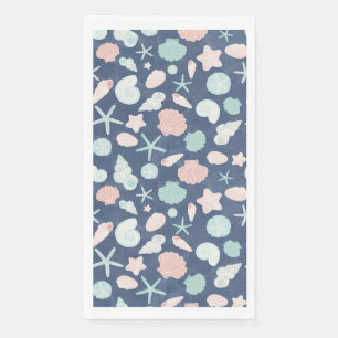 Serviette En Papier motif des coquillages