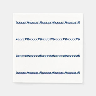 Serviette En Papier motif des cordes marines blanches