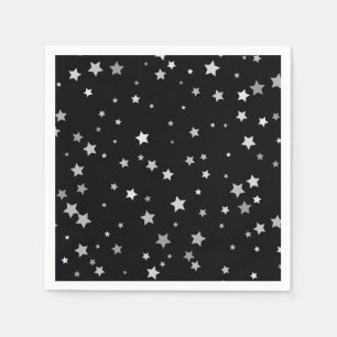 Serviette En Papier Motif des étoiles d'argent mignonnes Toute coule