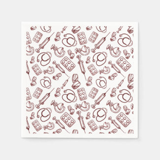 Serviette En Papier Motif des professions médicales