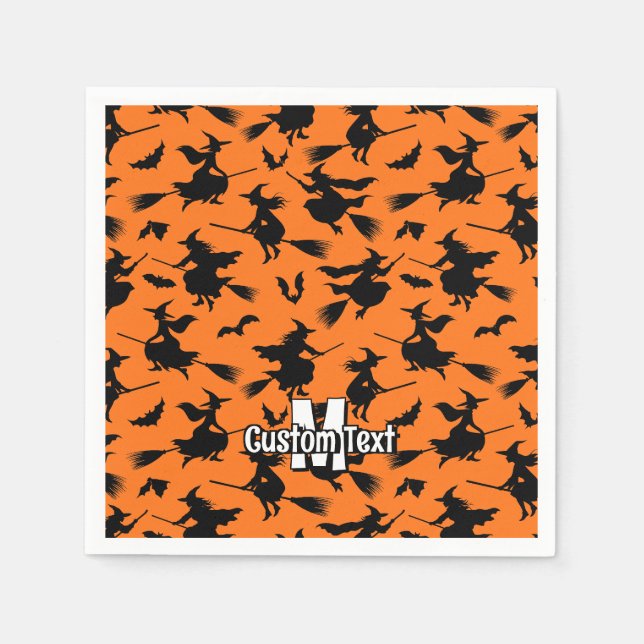 Serviette En Papier Motif des sorcières volantes (Devant)