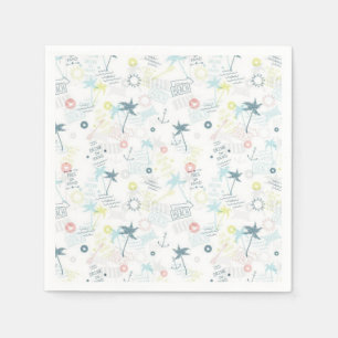 Serviette En Papier Motif d'été
