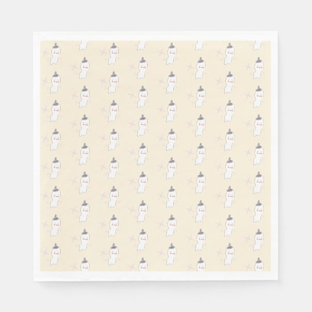 Serviette En Papier Motif d'Halloween Ghost Retro (Devant)