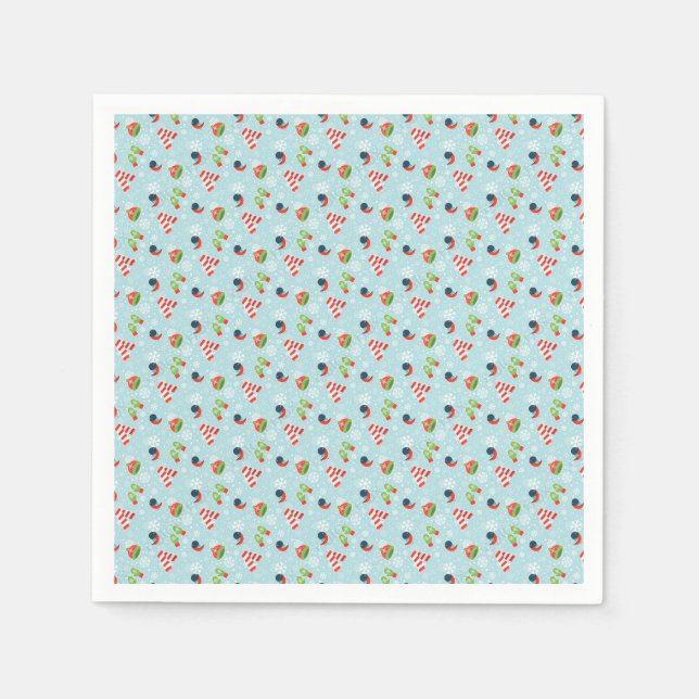 Serviette En Papier Motif d'hiver (Devant)