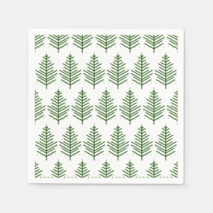 Serviette En Papier Motif d'hiver branché de l'arbre de Noël
