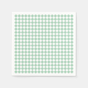 Serviette En Papier Motif diamant Green White Checker