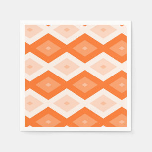 Serviette En Papier Motif diamant orange