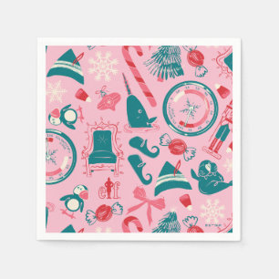 Serviette En Papier Motif d'icône encadrée Elf Holiday