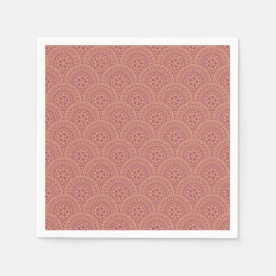 Serviette En Papier Motif d'ondes mandala or et violet
