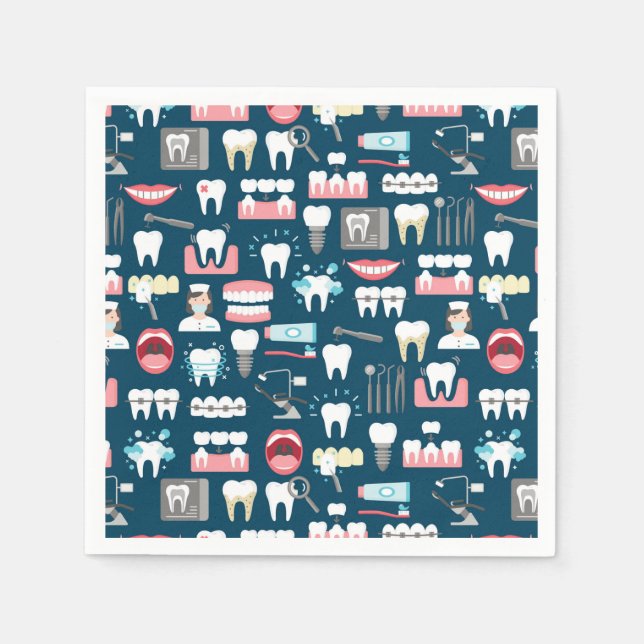 Serviette En Papier Motif du bureau de la clinique dentaire (Devant)