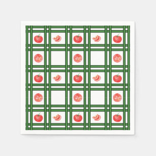 Serviette En Papier Motif du jardinier de tomates fraîches