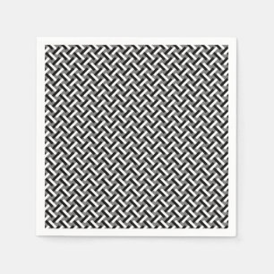 Serviette En Papier Motif élégant Art déco noir et blanc