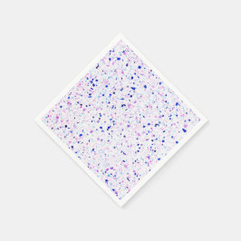 Serviette En Papier Motif élégant rétro terrazzo violet blanc