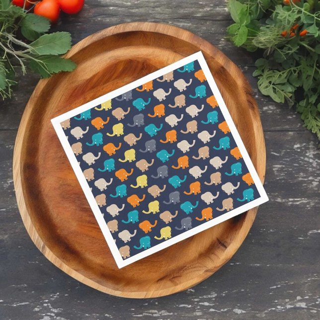 Serviette En Papier Motif éléphant (napkin)