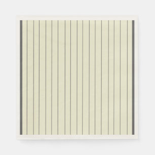 Serviette En Papier Motif en bande verticale en beige noir