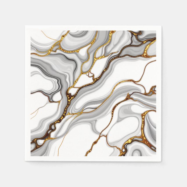 Serviette En Papier Motif en marbre Table Napkin (Devant)