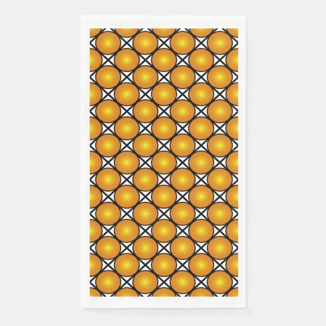 Serviette En Papier Motif en treillis noir blanc noir (Devant)