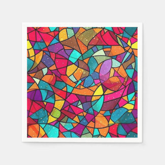 Serviette En Papier Motif en verre tendu