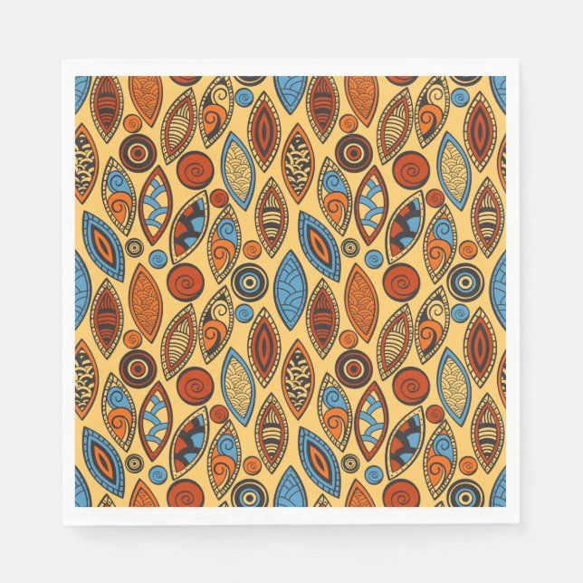 Serviette En Papier Motif ethnique (Devant)