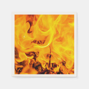 Serviette En Papier Motif Feu Et Flames