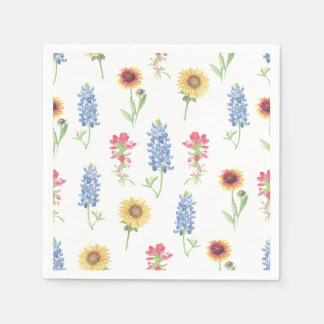 Serviette En Papier Motif Fleur sauvage du Texas