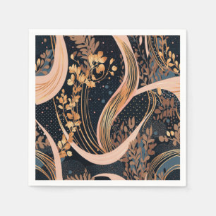 Serviette En Papier motif floral Abstrait, pois, vignes