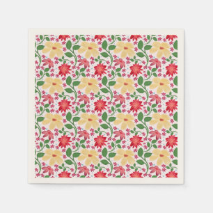 Serviette En Papier Motif floral coloré sans couture Fleur lumineuse