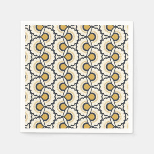 Serviette En Papier Motif floral géométrique