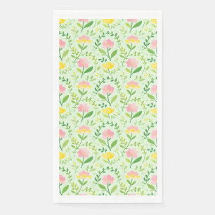 Serviette En Papier Motif floral pastel de printemps