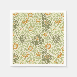Serviette En Papier Motif floral vert de William Morris Grafton