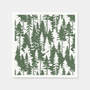 Serviette En Papier Motif forestier