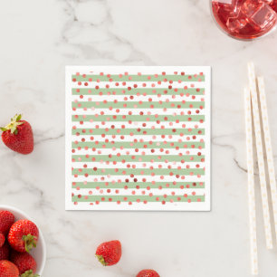 Serviette En Papier Motif Fraise